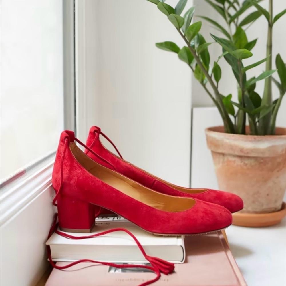 Sezanne Valentina Red Leather Heels/Pumps